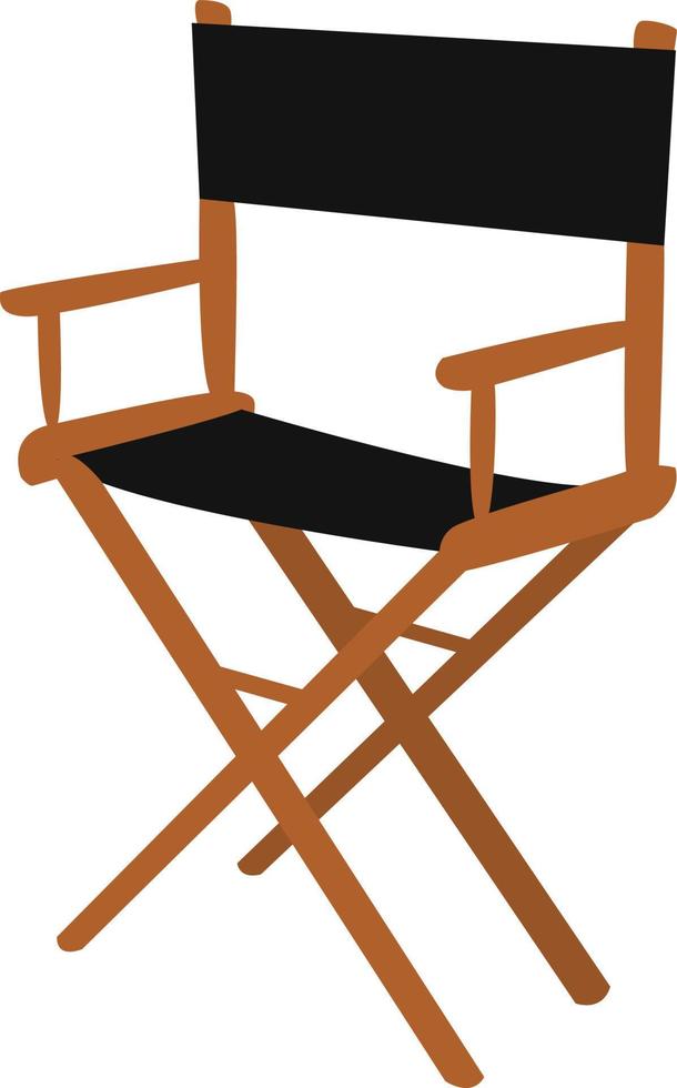 Directors chair, illustration, vector on white background.