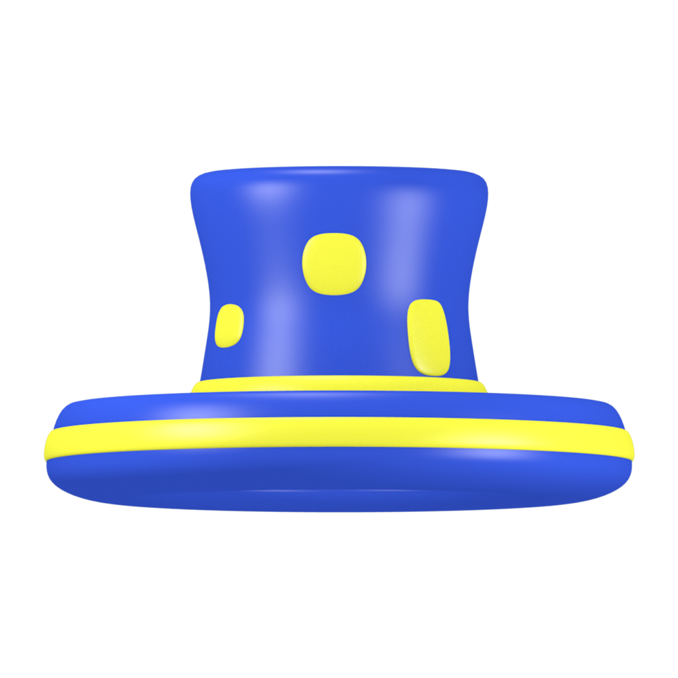 3d rendering cute new year party icon Top Hat Party png