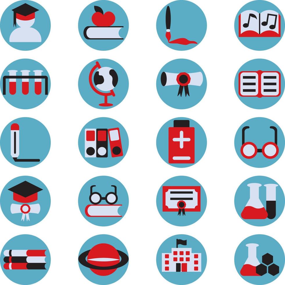 School education, illustration, vector on a white background.