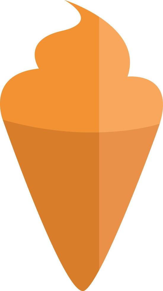 Ice cream in cone, illustration, vector, on a white background. vector