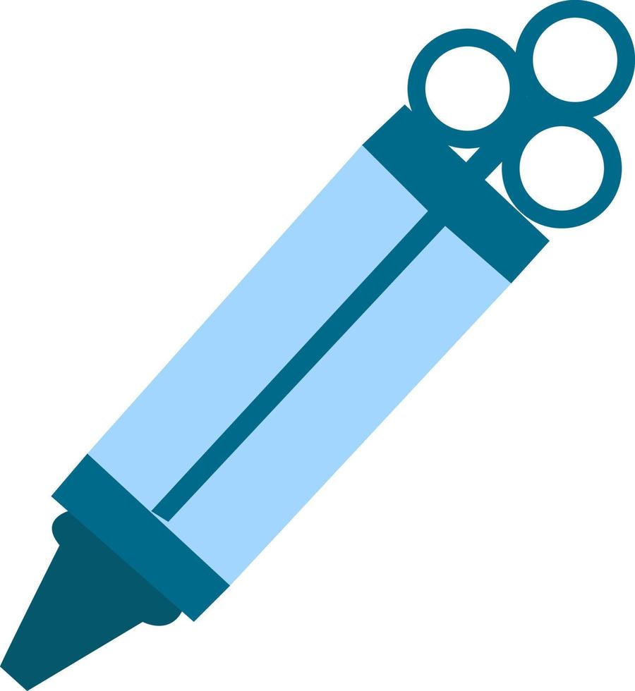 Culinary syringe, illustration, vector on white background.