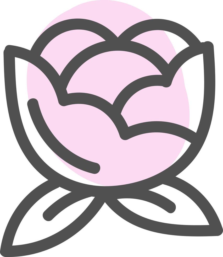 Flor de campana rosa, ilustración, vector sobre fondo blanco.