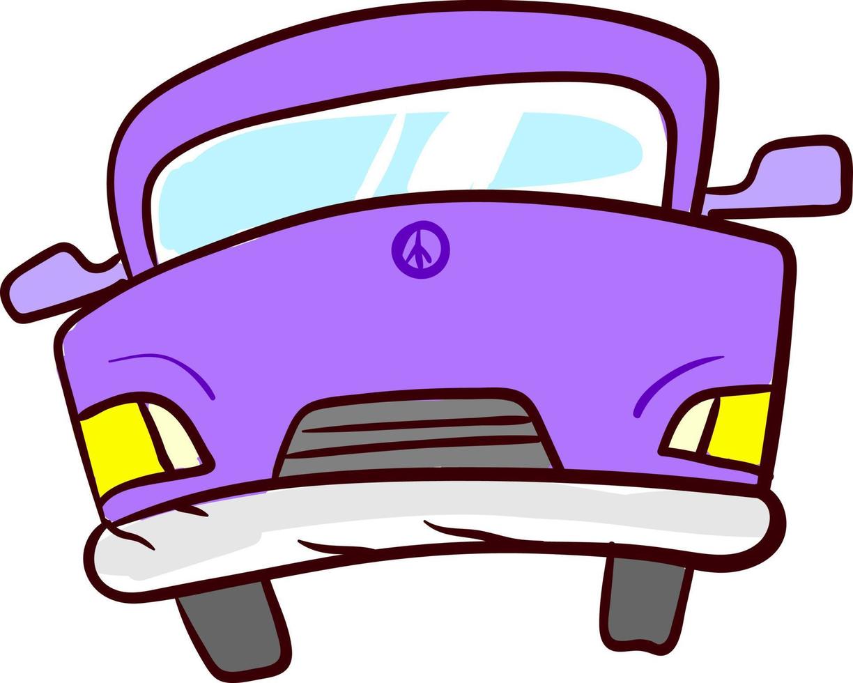 coche púrpura, ilustración, vector sobre fondo blanco