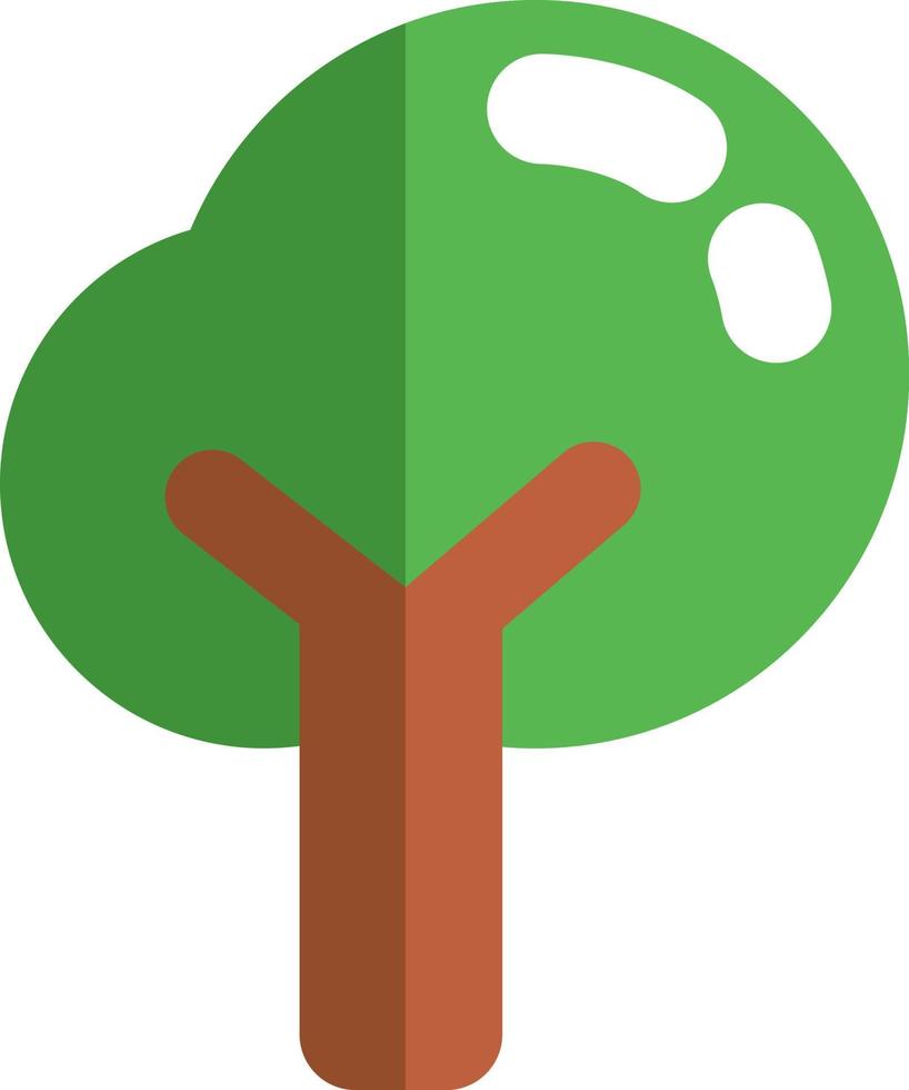 árbol verde estacional, ilustración, vector sobre fondo blanco.