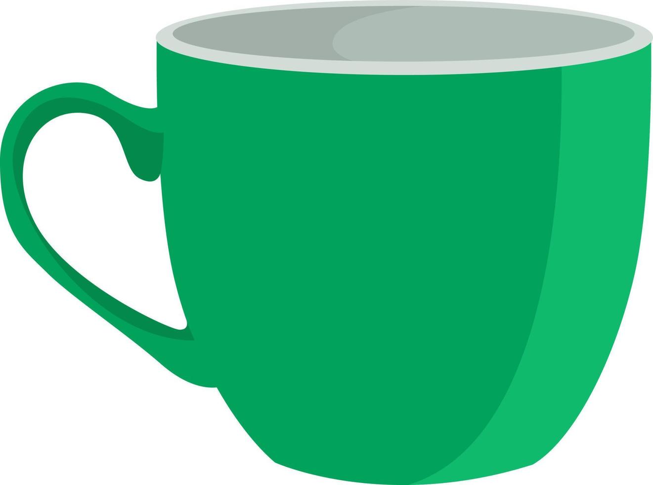 taza de té verde, ilustración, vector sobre fondo blanco