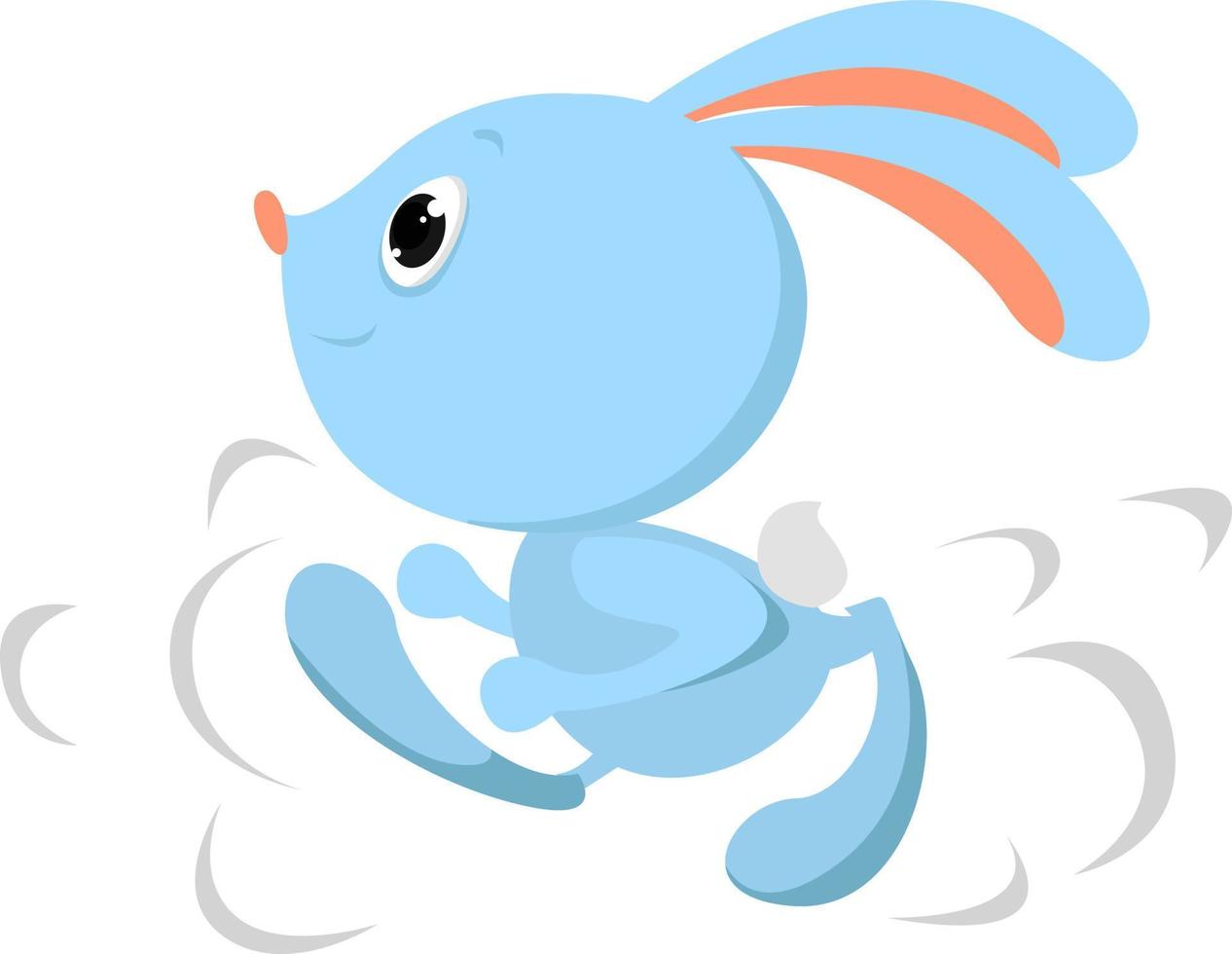 Bunny running marathon, illustration, vector on white background