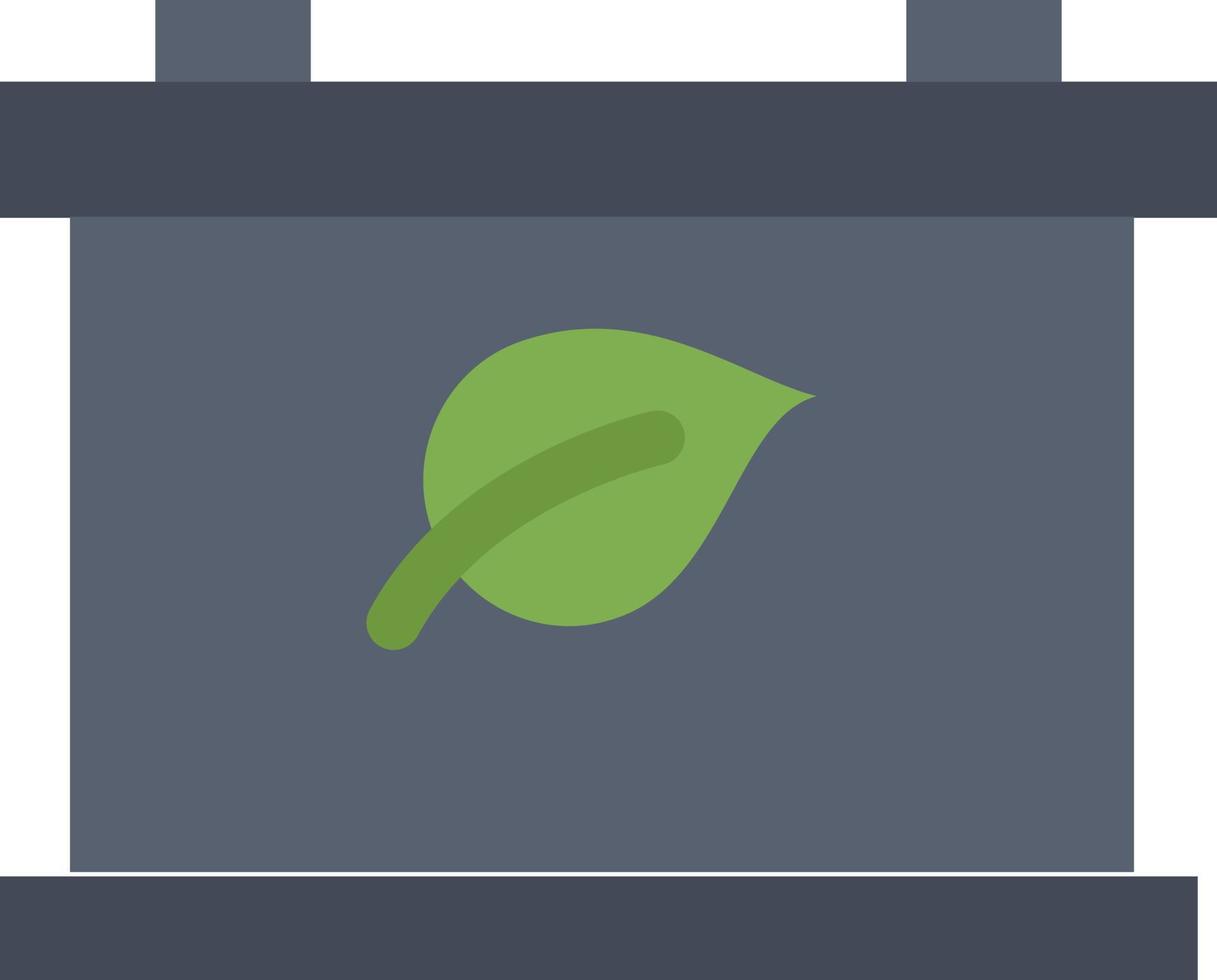 plantilla de banner de icono de vector de icono de color plano verde de ahorro de batería