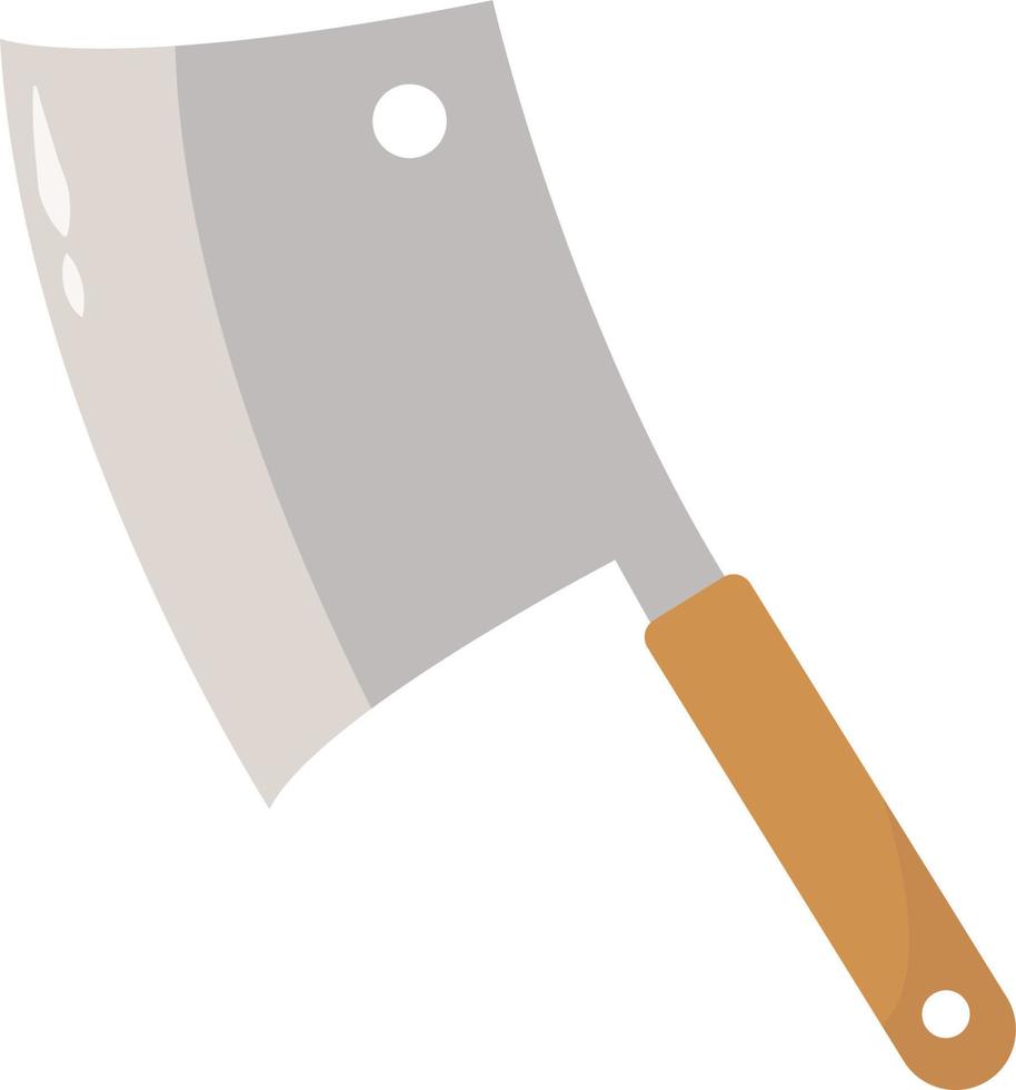 Kitchen knife, illustration, vector on white background.