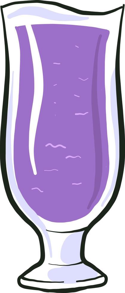 Plum juice, illustration, vector on white background.