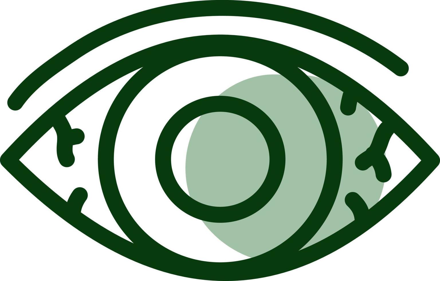 Covid virus dry eye, illustration, vector on a white background.