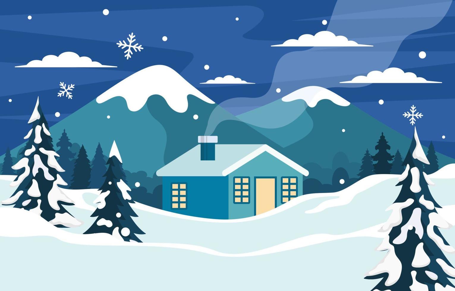 Beautiful Winter Nature Background vector