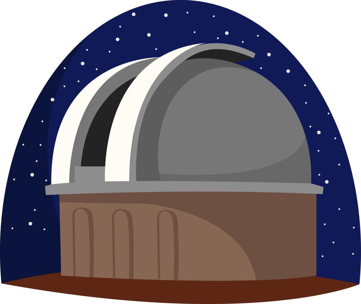 Observatory lab, illustration, vector on white background