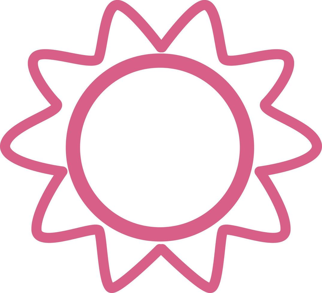 Pink sun, illustration, on a white background. 13521331 Vector Art at