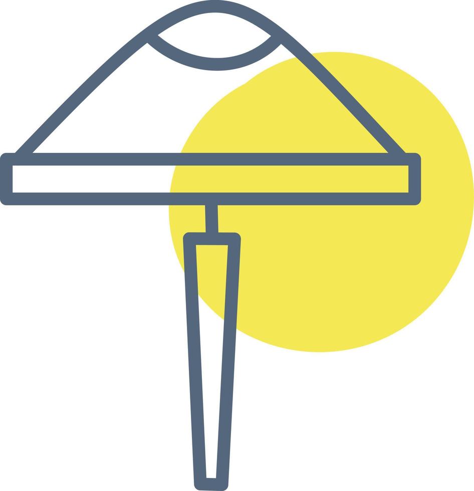 Lámpara triangular, ilustración, vector sobre fondo blanco.
