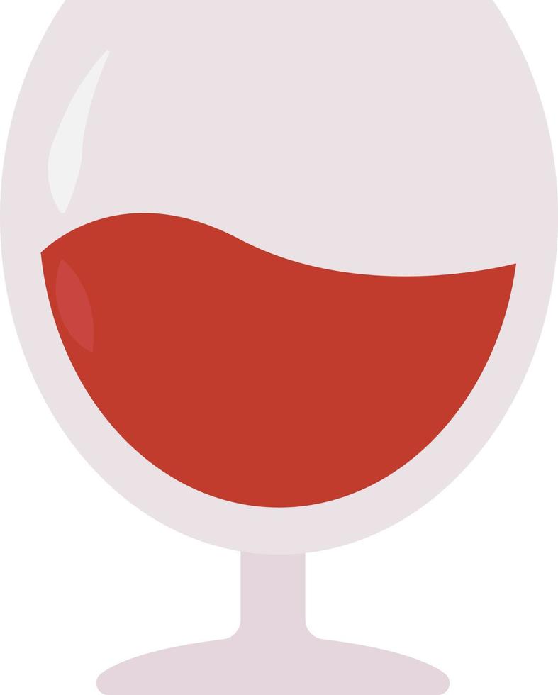 Copa de vino, ilustración, vector sobre fondo blanco.