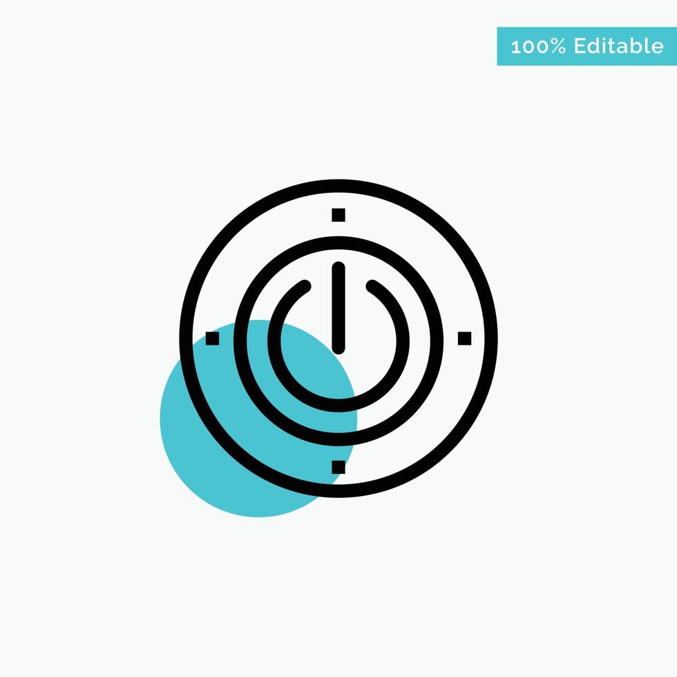 Electricity Energy Power Computing turquoise highlight circle point Vector icon