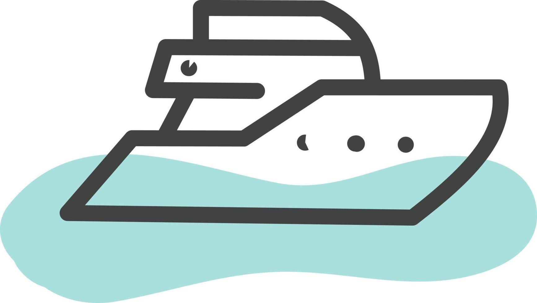 Big cruise ship, illustration, vector, on a white background. vector