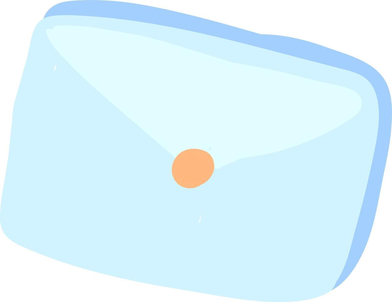 Blue envelope, illustration, vector on white background.