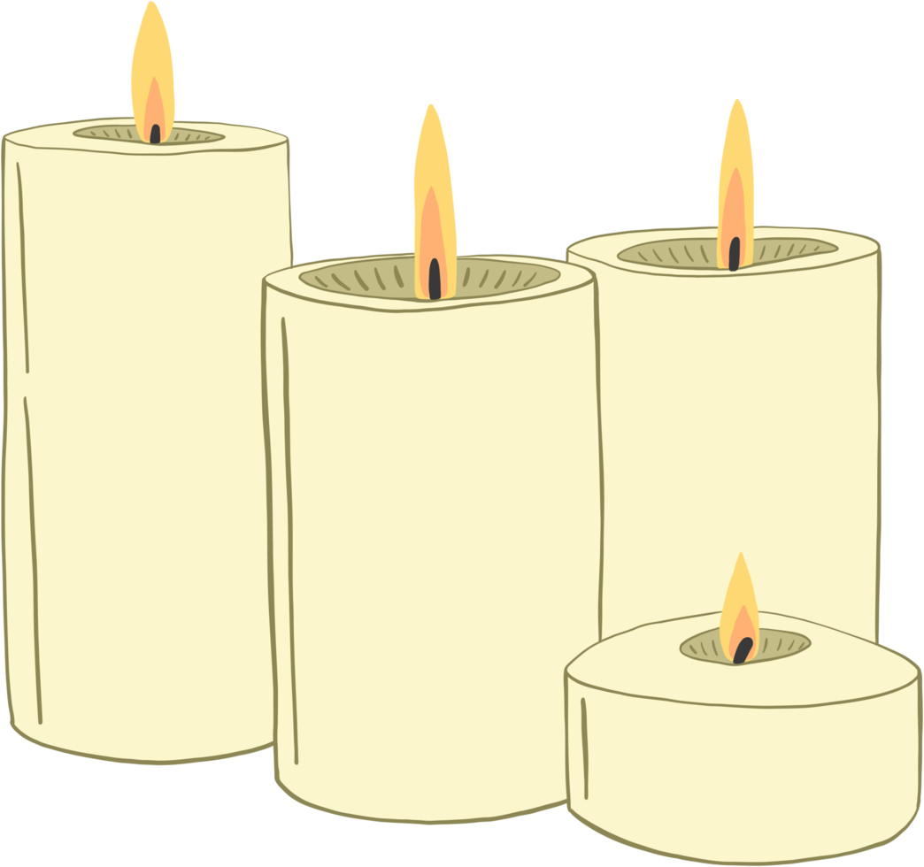 simplicity spa candle freehand drawing png