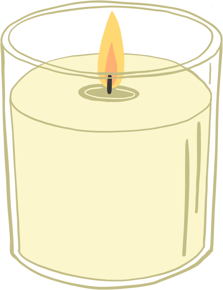 simplicity spa candle freehand drawing png