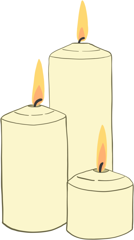 simplicity spa candle freehand drawing png