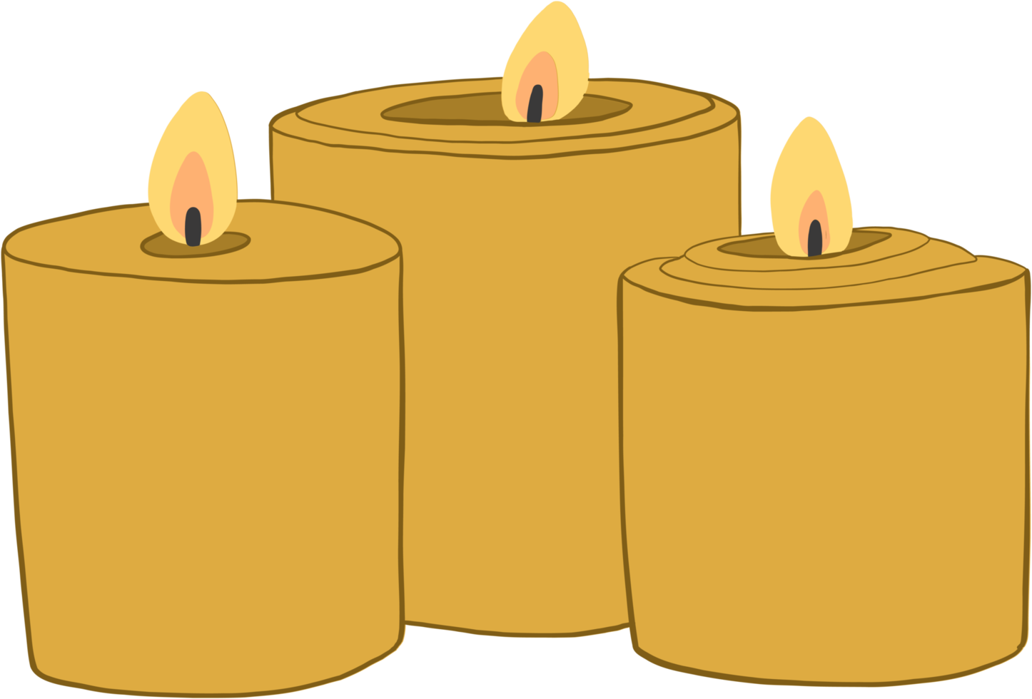 simplicity spa candle freehand drawing png