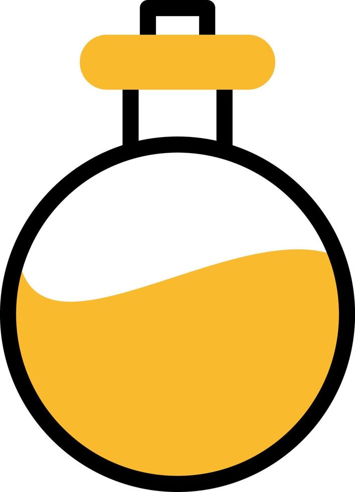 Yellow poison, illustration, vector on a white background.