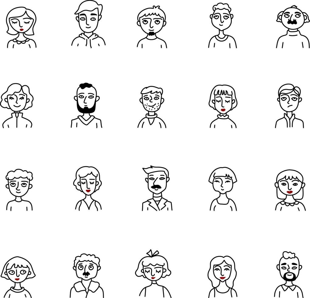 Person avatar, illustration, on a white background. vector