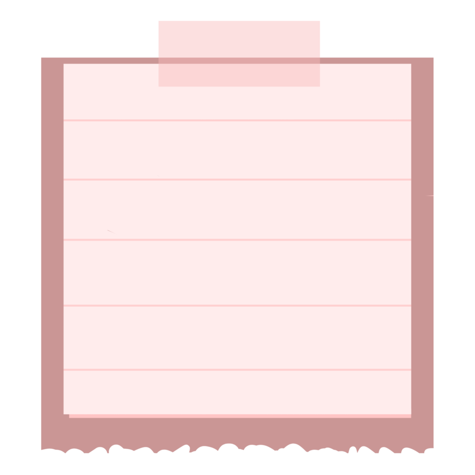 Pink Torn Sticky Note png