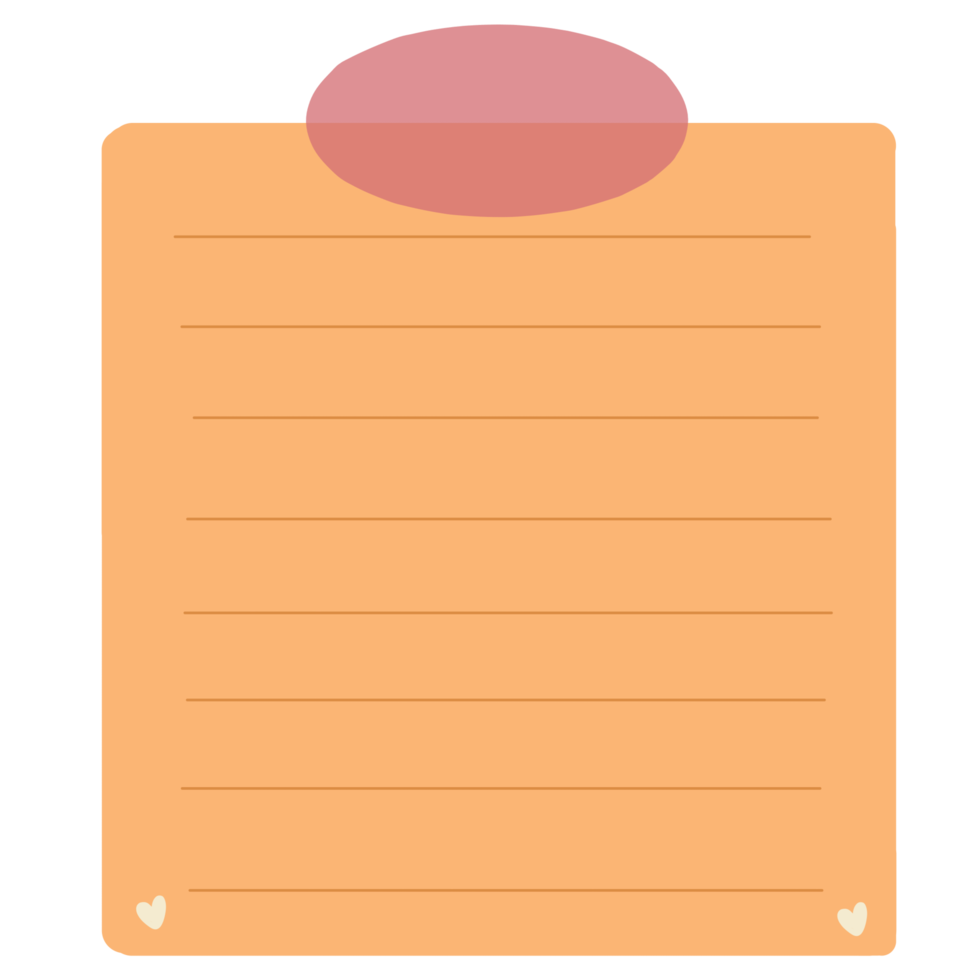 Orange Sticky Note png