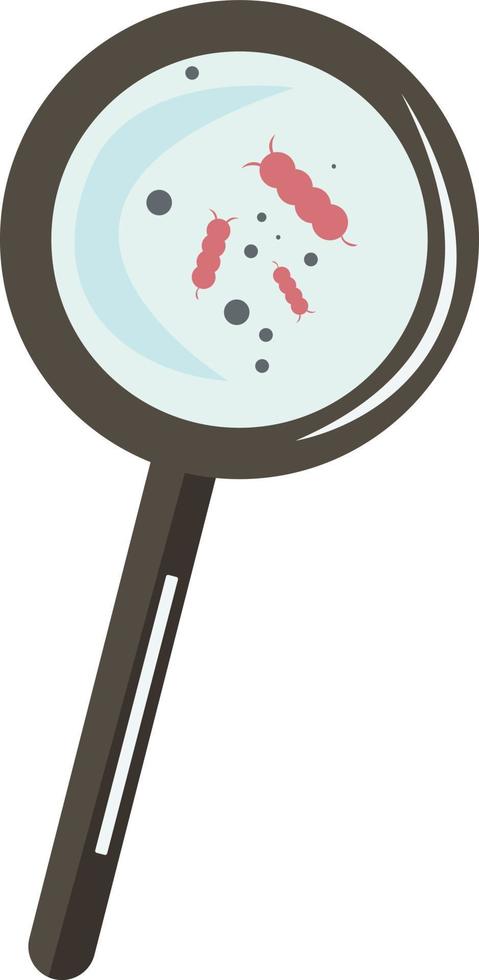 Magnifying glass ,illustration, vector on white background.