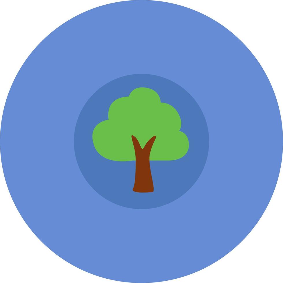 Green tree, illustration, vector on a white background.