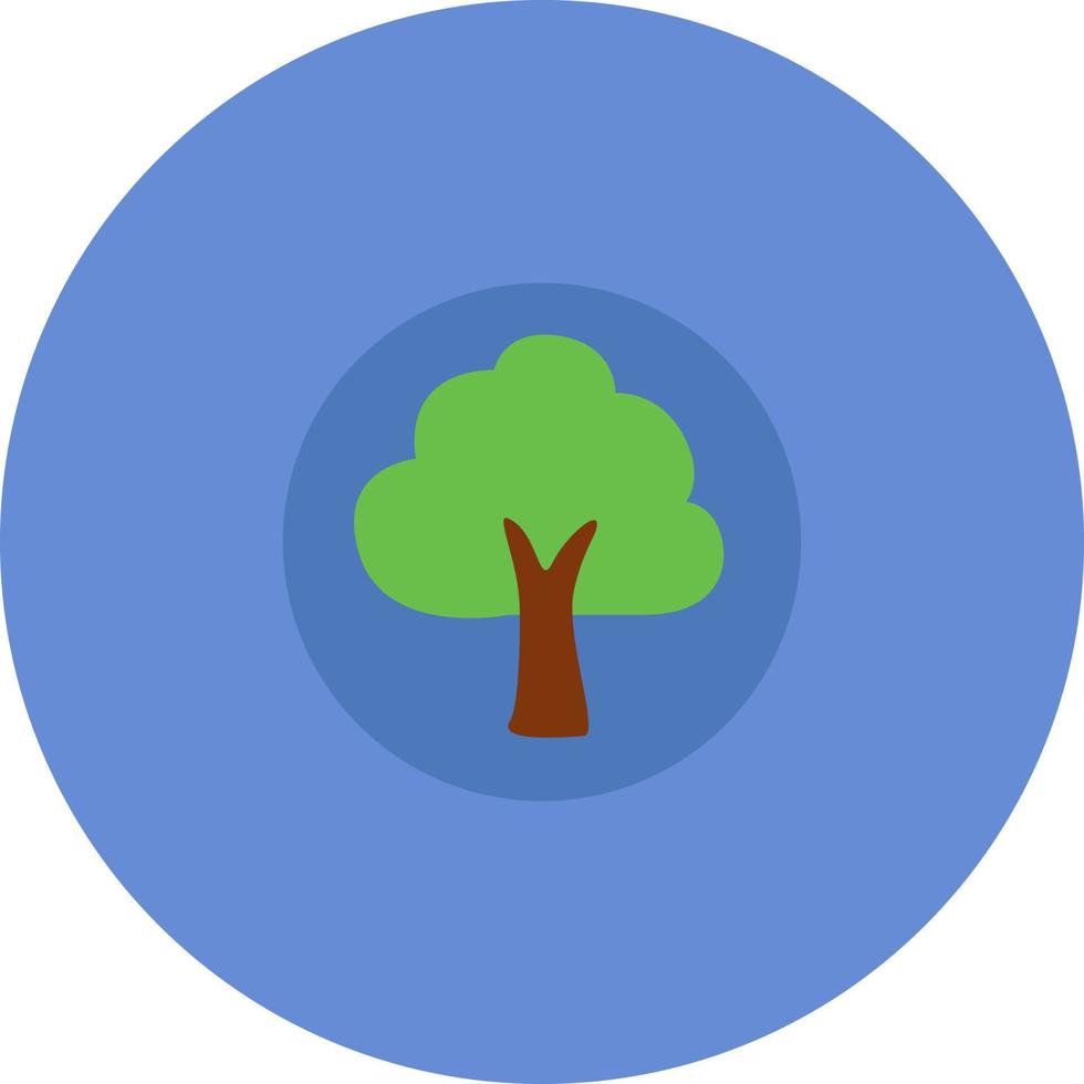 árbol verde, ilustración, vector sobre fondo blanco.