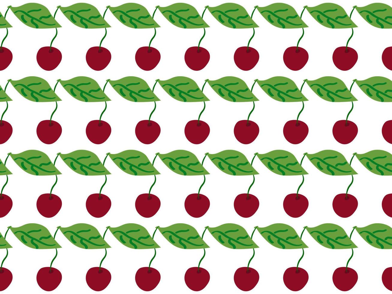 Papel tapiz de cereza, ilustración, vector sobre fondo blanco.