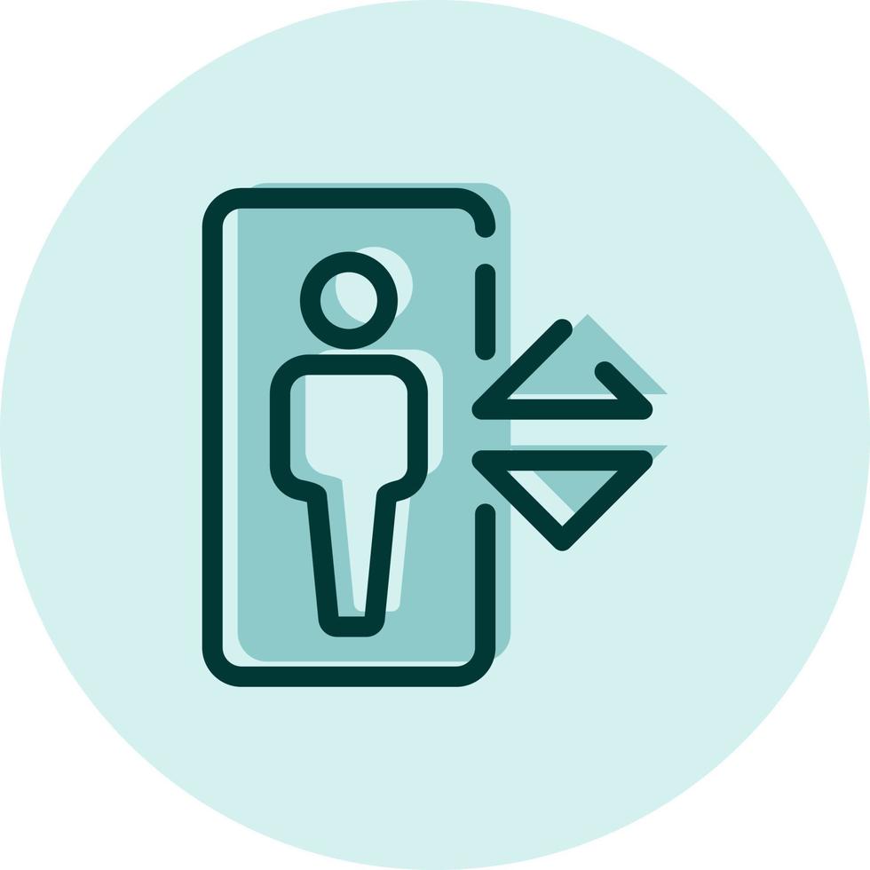 Hotel elevator, illustration, vector on a white background.