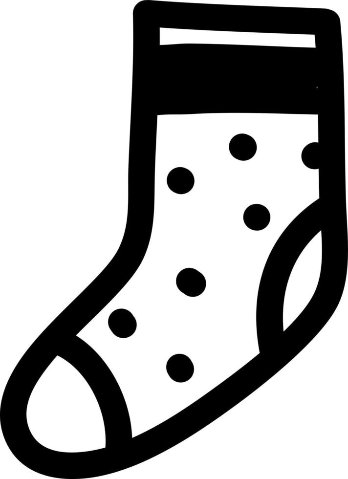 Black and white socks, illustration, vector on a white background