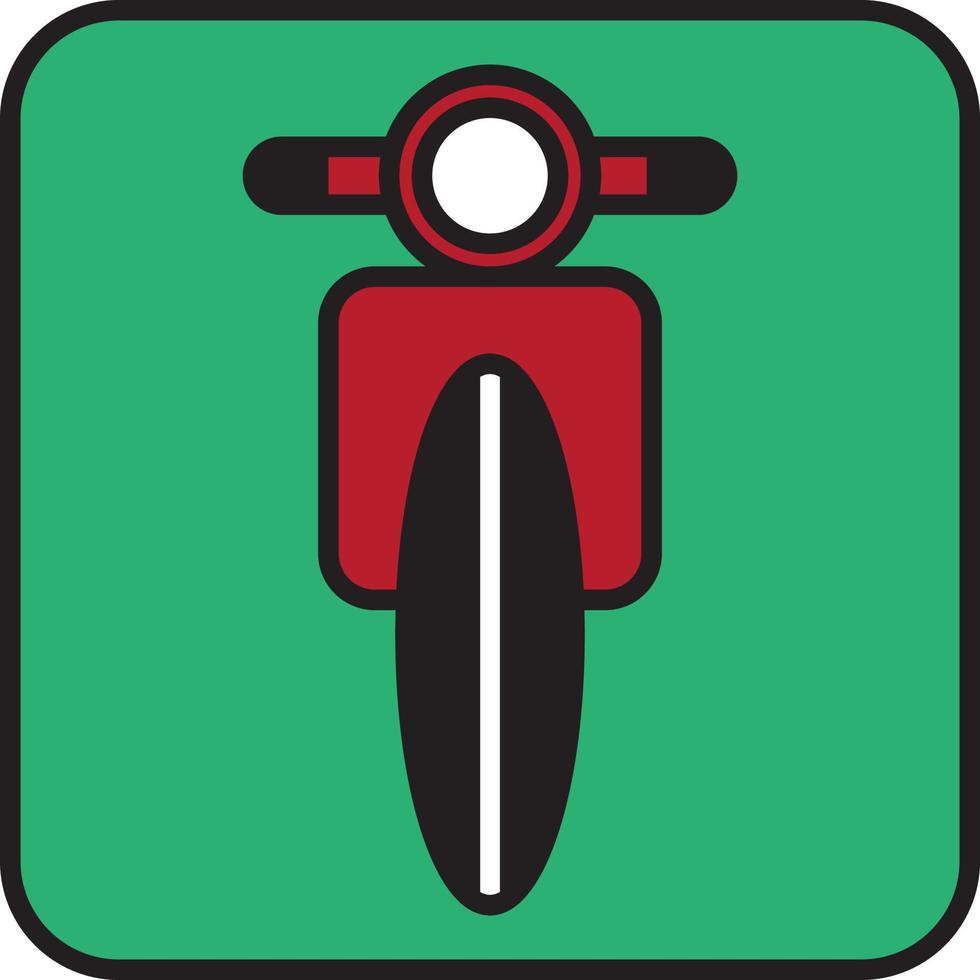 motocicleta roja, ilustración, vector sobre fondo blanco.