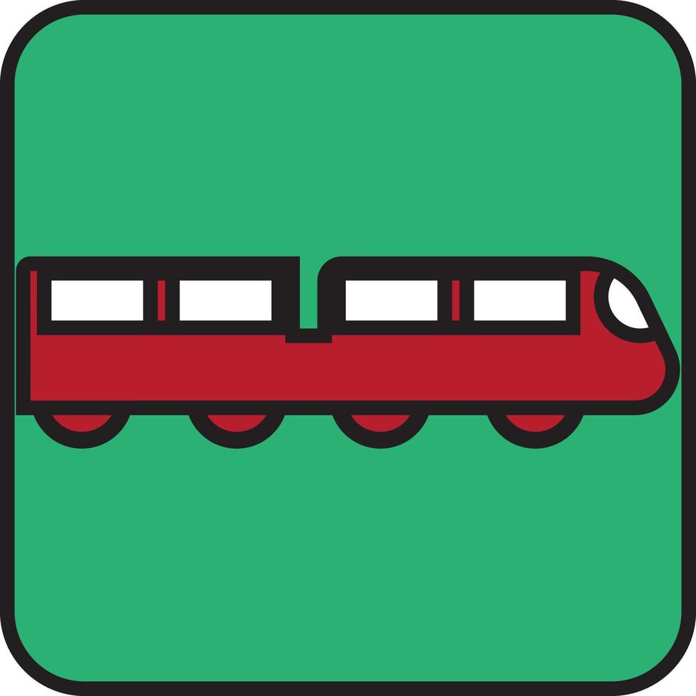 Red train, illustration, vector on a white background.