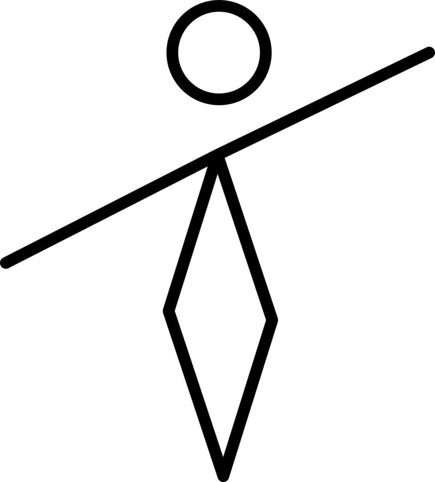 Stick figure person standing, illustration, on a white background. vector