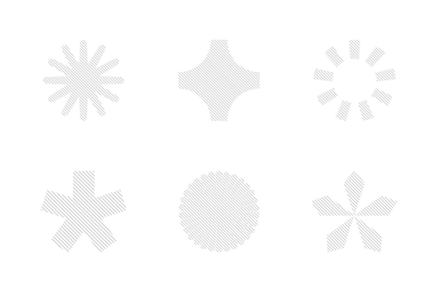 basic shapes with stripes 8 vector
