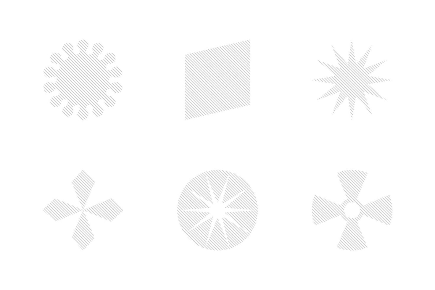 basic shapes with stripes 7 vector