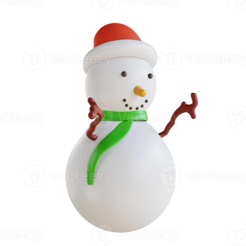 3d illustration snow man png