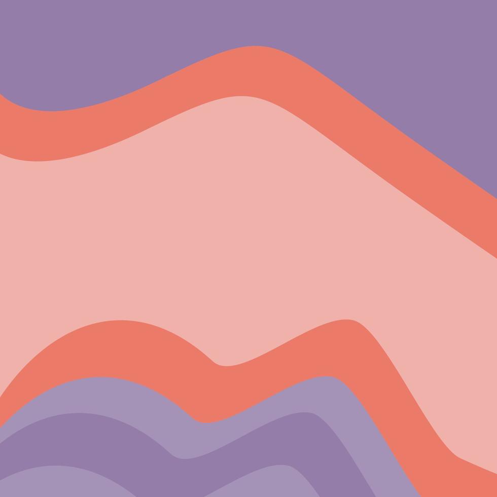 Abstract background with purple-orange waves vector