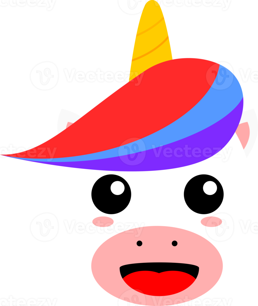 Cute unicorn illustration png