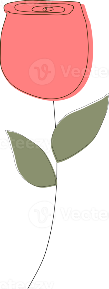 minimalistische bloem tekening png