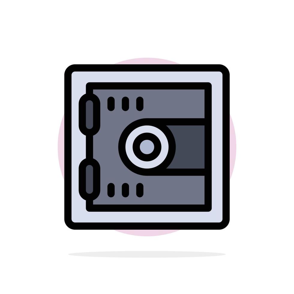 Locker Lock Motivation Abstract Circle Background Flat color Icon vector