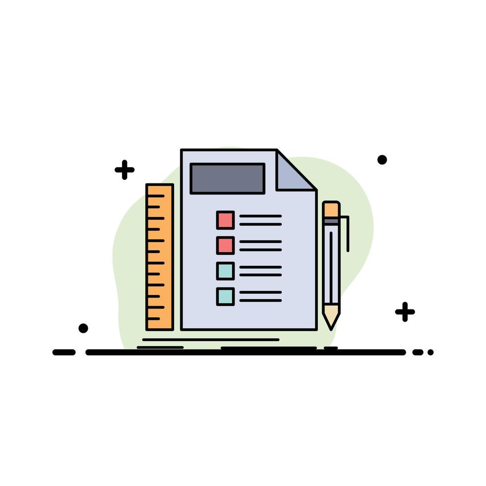 Business list plan planning task Flat Color Icon Vector