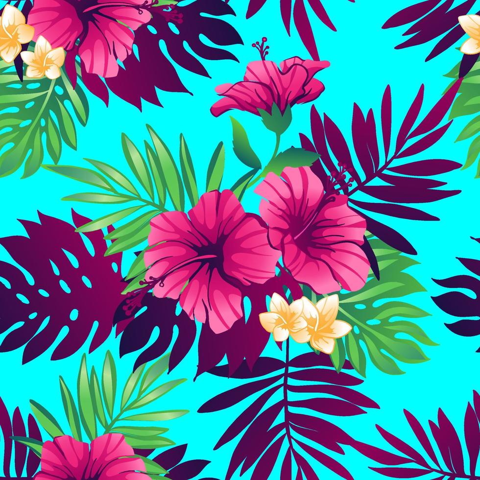 Tropical seamless pattern. vector