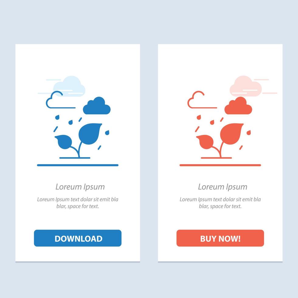 Green Trees Cloud Leaf  Blue and Red Download and Buy Now web Widget Card Template vector