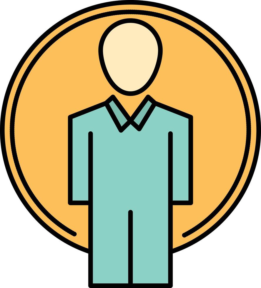 User Id Login Image  Flat Color Icon Vector icon banner Template